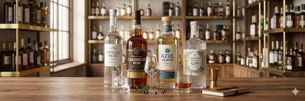 Vodka, rum, tequila and gin spirits at Galaxy Liquor Calgary NE